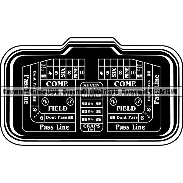 Game Craps ClipArt SVG