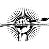 Painting Painter Artist Art Paintbrush Canvas Logo ClipArt SVG