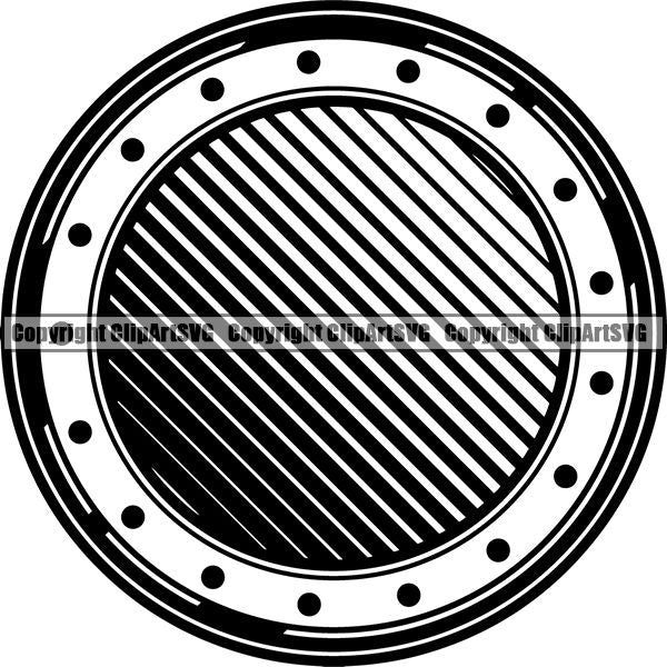 Viking Warrior Shield ClipArt SVG