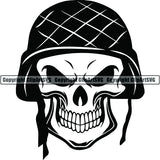 Military Weapon Soldier Helmet Skull ClipArt SVG