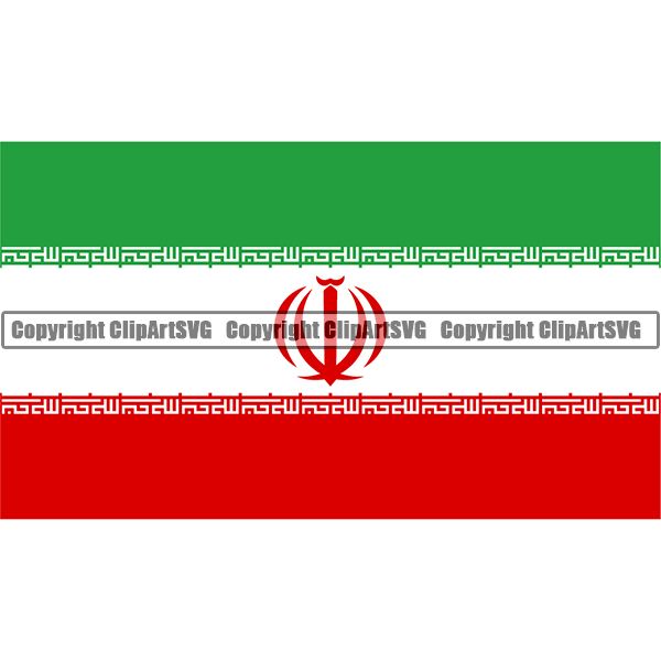 Country Flag Square Iran ClipArt SVG