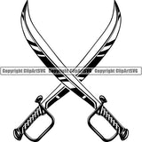 Pirate Sea Gangster Criminal Warrior Sword ClipArt SVG