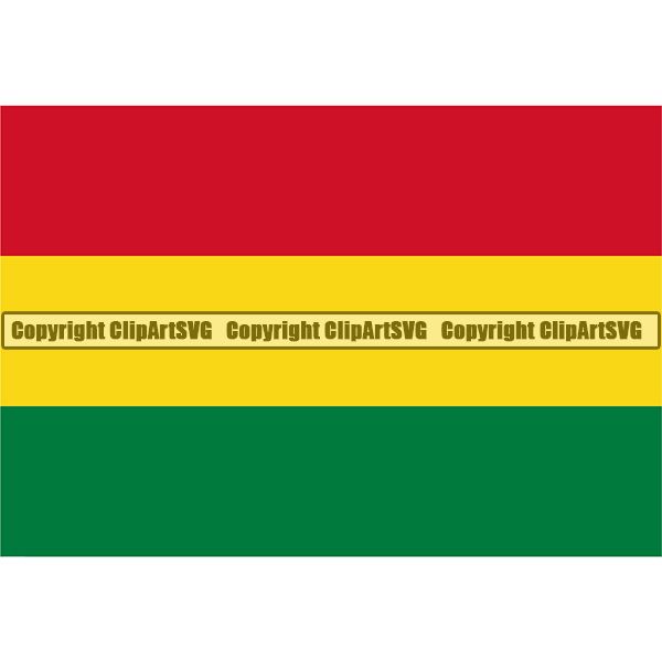 Country Flag Square Bolivia ClipArt SVG
