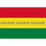 Country Flag Square Bolivia ClipArt SVG