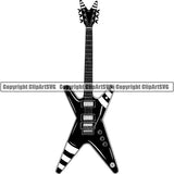 Music Musical Instrument Guitar Electric 6mm4da ClipArt SVG