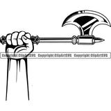 Viking Warrior Axe ClipArt SVG