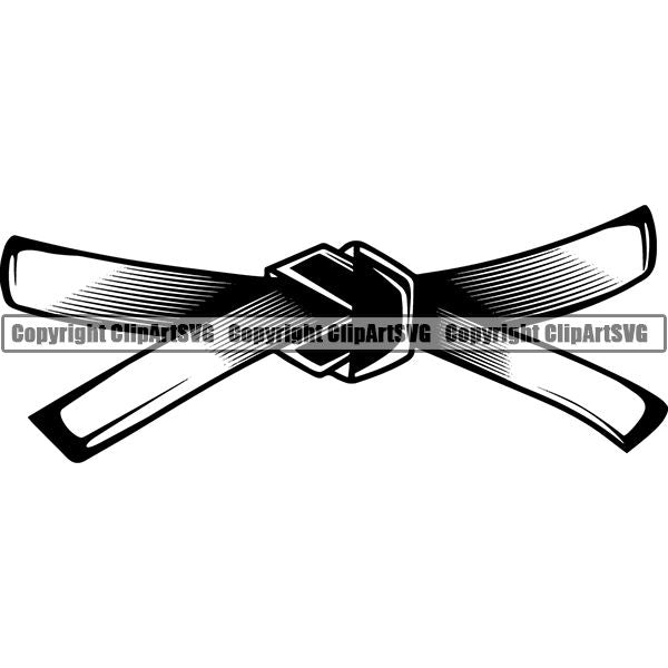 Sports Boxing Boxer MMA Fighter Karate Belt ClipArt SVG