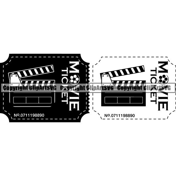 Acting Actor Movie Performer Performance Movie Ticket ClipArt SVG