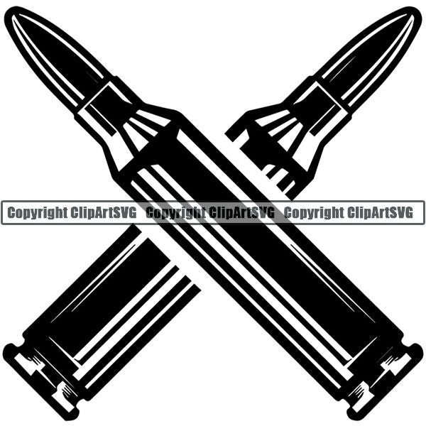 Military Weapon Gun Logo ClipArt SVG