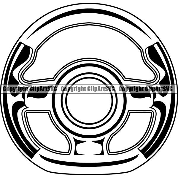 Sports Car Racing Steering Wheel ClipArt SVG