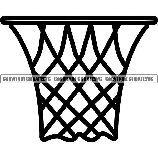 Sports Game Basketball Goal Net Rim ClipArt SVG