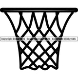 Sports Game Basketball Goal Net Rim ClipArt SVG