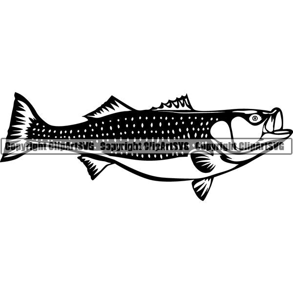 Sports Game Fishing Hunting Fish Hunt Bass ClipArt SVG