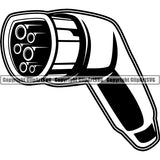 Sports Car Electric Plug Nozzle ClipArt SVG