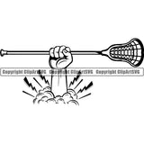 Sports Game Lacrosse Stick ClipArt SVG
