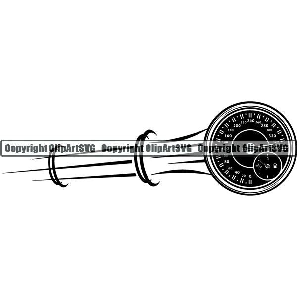 Sports Car Racing Guage Motion ClipArt SVG
