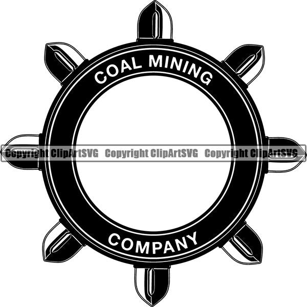 Mining Mine Miner Logo ClipArt SVG