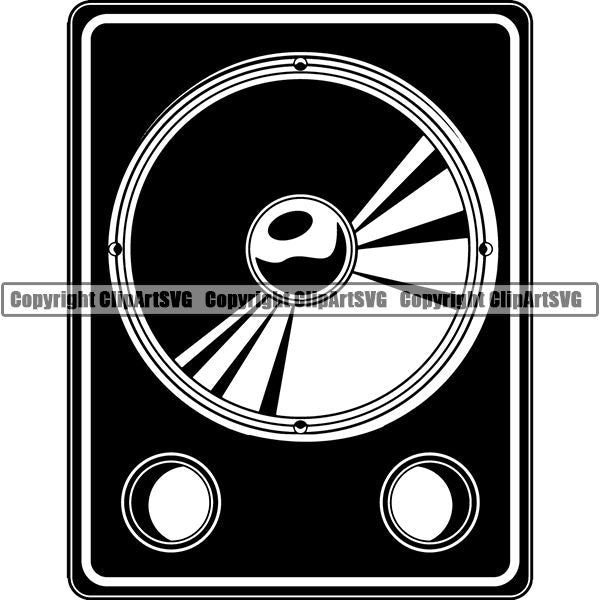 Speaker Audio Music Acoustic Device Sound ClipArt SVG