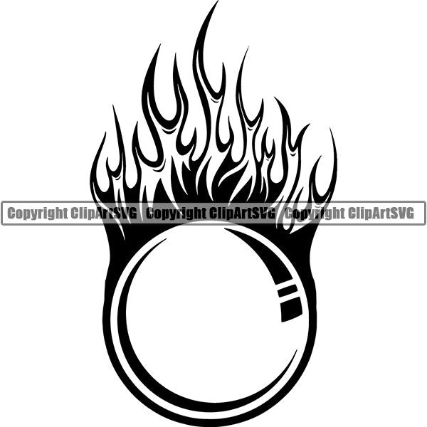 Sports Game Table Tennis Ping Pong Fire ClipArt SVG