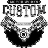 Mechanic Repair Shop Garage Motorcycle Logo ClipArt SVG