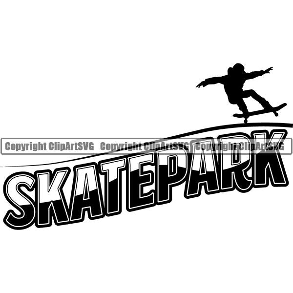 Sports Skateboarding Skateboard Logo ClipArt SVG
