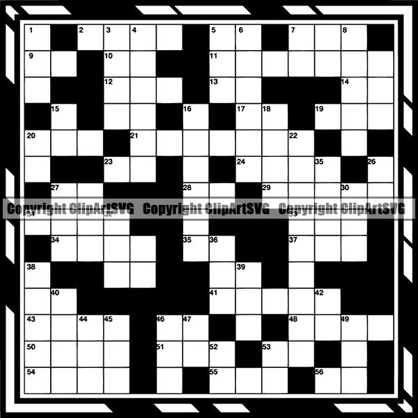 Game Crossword Puzzle ClipArt SVG