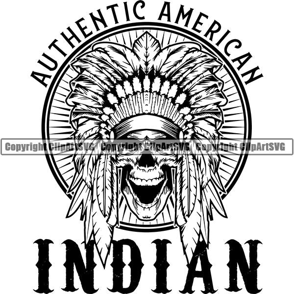 Native American Indian Logo ClipArt SVG