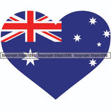 Country Flag Heart Australia ClipArt SVG