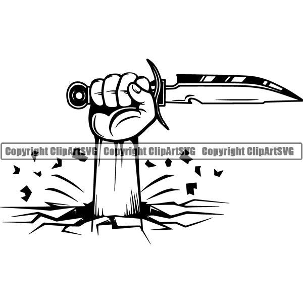 Sports Game Hunting Fishing Hunt Fish Knife ClipArt SVG