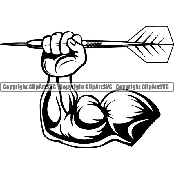 Sports Game Darts Dart ClipArt SVG