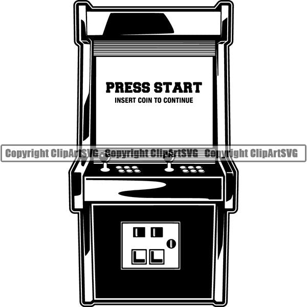 Video Game Gaming Gamer Player Controller Console ClipArt SVG