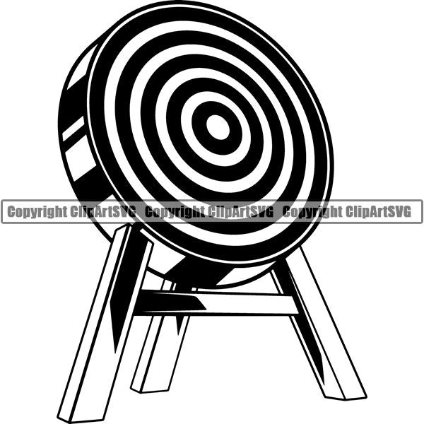 Sports Game Archery Target ClipArt SVG