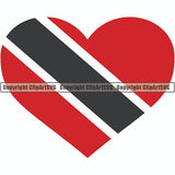 Country Flag Heart Trinidad and Tobago ClipArt SVG