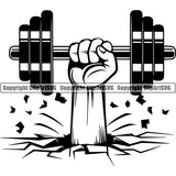 Gym Sports Bodybuilding Fitness Muscle Dumbell ClipArt SVG