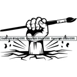 Painting Painter Artist Art Paintbrush Canvas Logo ClipArt SVG