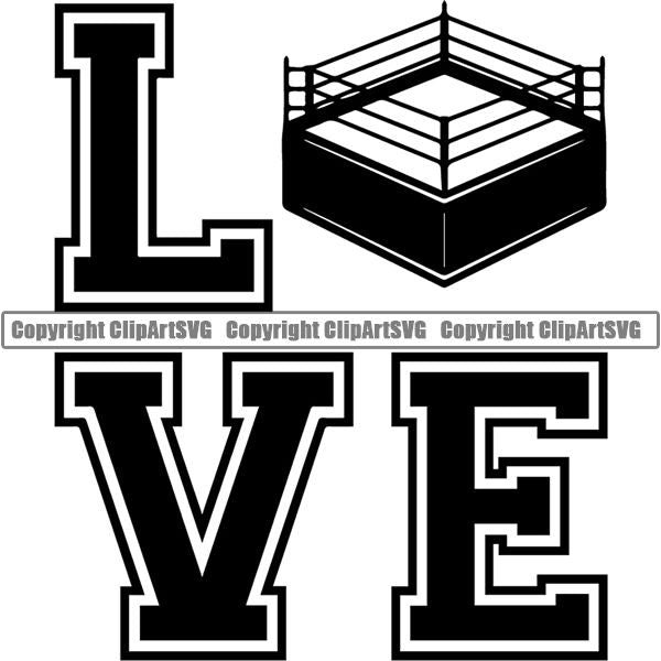 Sports Boxing Boxer MMA Fighter Love ClipArt SVG