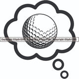 Sports Game Golf Callout ClipArt SVG