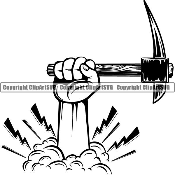 Blacksmith Metalwork Metal Forge Weld Welder Welding Pick Axe ClipArt SVG