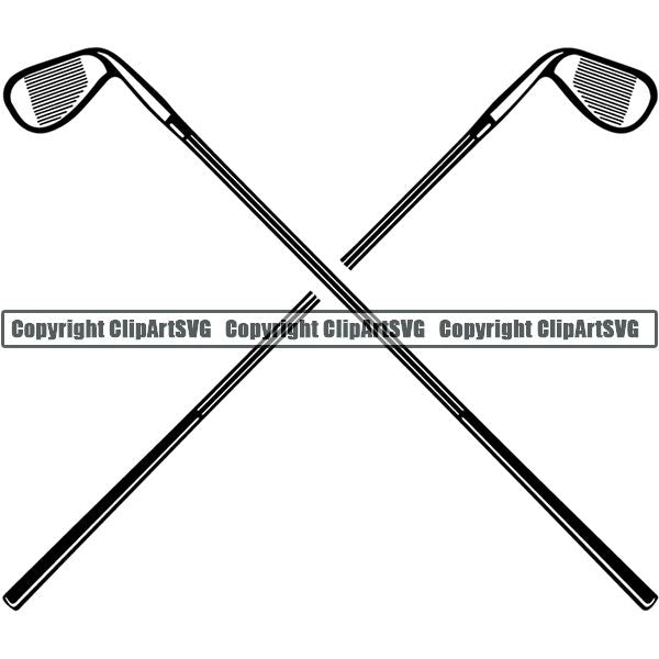 Sports Game Golf Logo ClipArt SVG