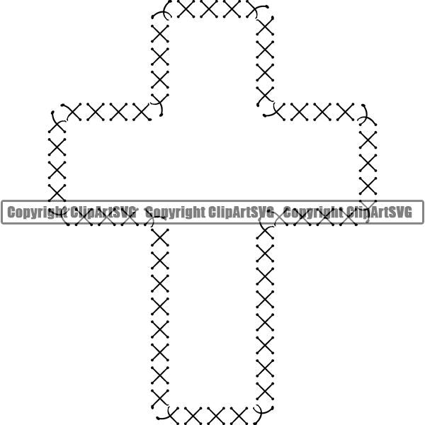 Fashion Beauty Arts Crafts Clothes Designer Stitching Cross ClipArt SVG
