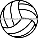Sports Game Volleyball Ball ClipArt SVG