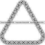 Viking Celtic Frame Border Design Element Triangle ClipArt SVG