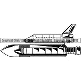 Astronaut Outer Space Shuttle Sci-Fi Science Fiction Space Shuttle ClipArt SVG