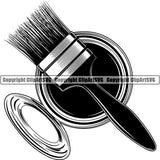 Painting Service Painter Paint Brush Can ClipArt SVG