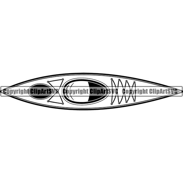 Kayak Kayaking Canoe Canoeing Raft Rafting Boat Boating Logo ClipArt SVG