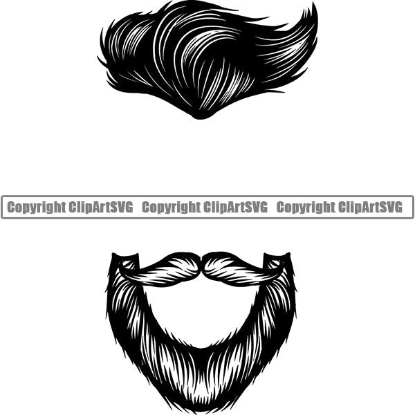 Design Element Human Hair Beard ClipArt SVG