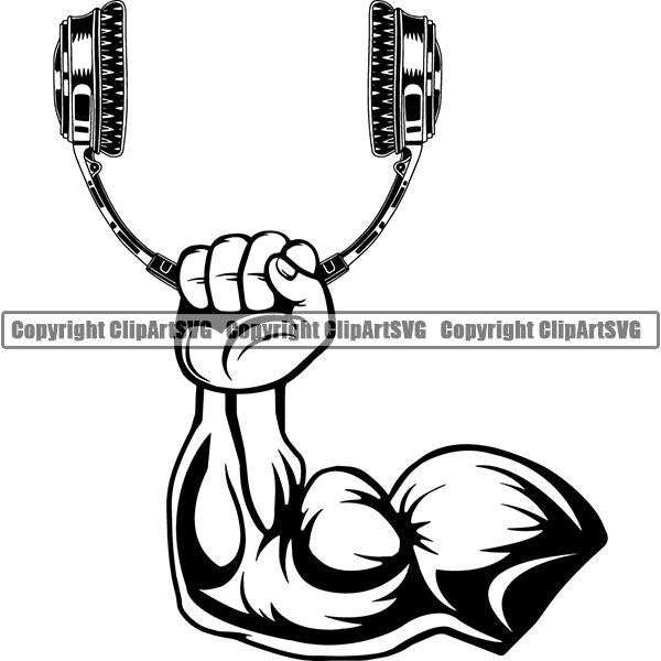 Headphones Headset Music Audio Equipment ClipArt SVG