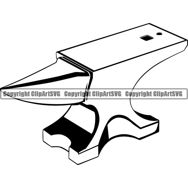 Blacksmith Metalwork Metal Forge Weld Welder Welding Anvil ClipArt SVG