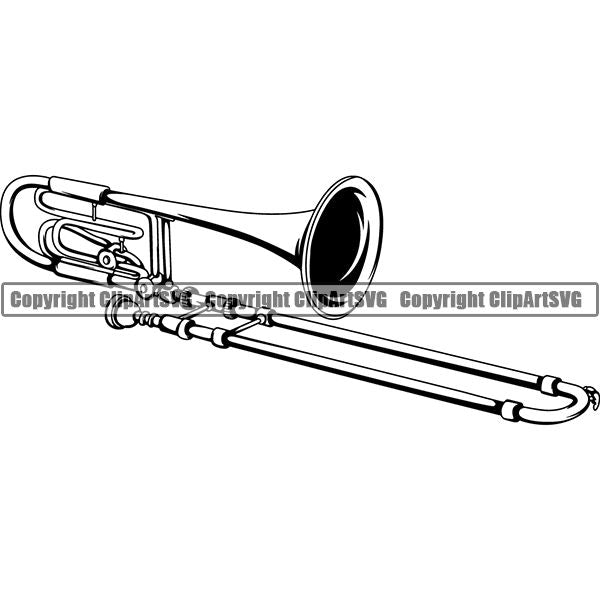Music Musical Instrument Trumbone 6yyh7 ClipArt SVG