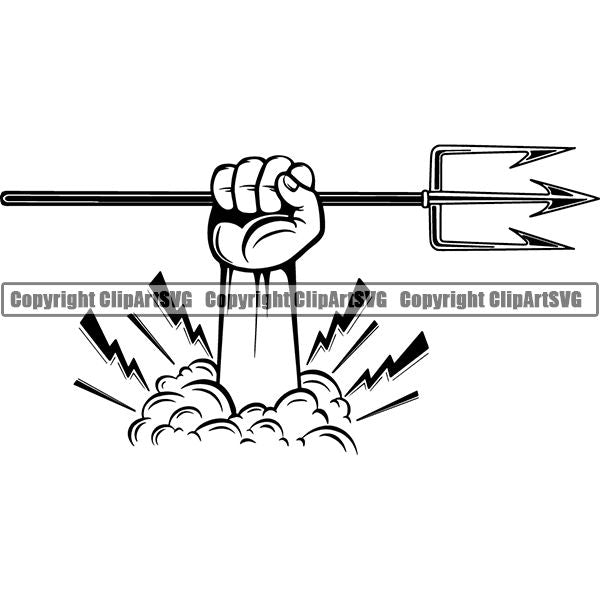 Diving Dive Diver Speargun Gaff Nautical Boat Boating Sail Fish Fishing ClipArt SVG